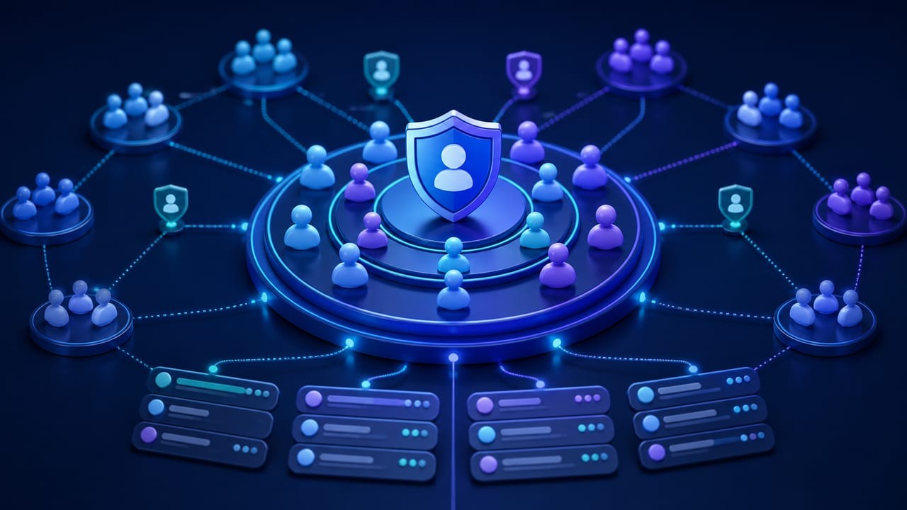 默往大型群组成员分层与管理角色示意图